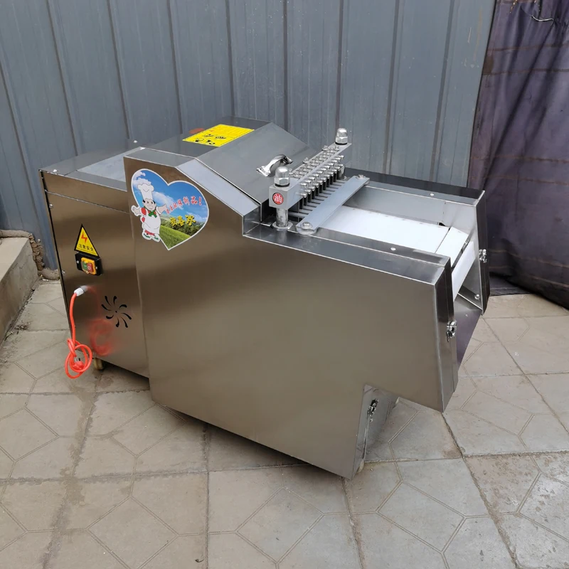 

PBOBP Commercial Frozen Duck Beef Pork Cube Cutter Big Meat Dice Cutting Machine Electric Bone Chicken Dicing Maker