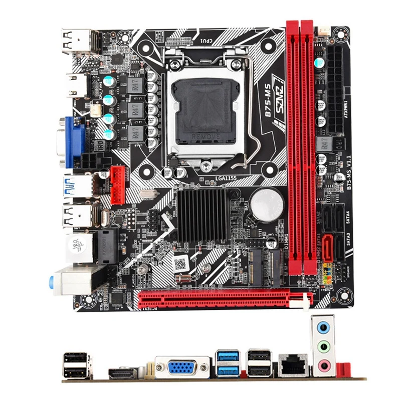 1 pezzo B75-MS DOR3 scheda madre supporto WIFI 24Pin LGA 1155 supporto scheda madre Wifi Desktop Computer Mainboard per PC Gaming