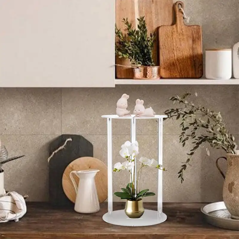 Table Top Acrylic Planter Stand Transparent Clear Flower Stand Universal Planter Stand Modern Display Stand for Decorations