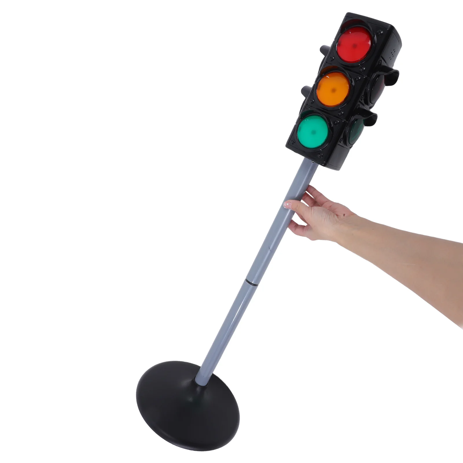 1Pcs Traffic Light Signal Black Simulation Safety Education Road Learning Plaything for Children Traffic Light Model Toy