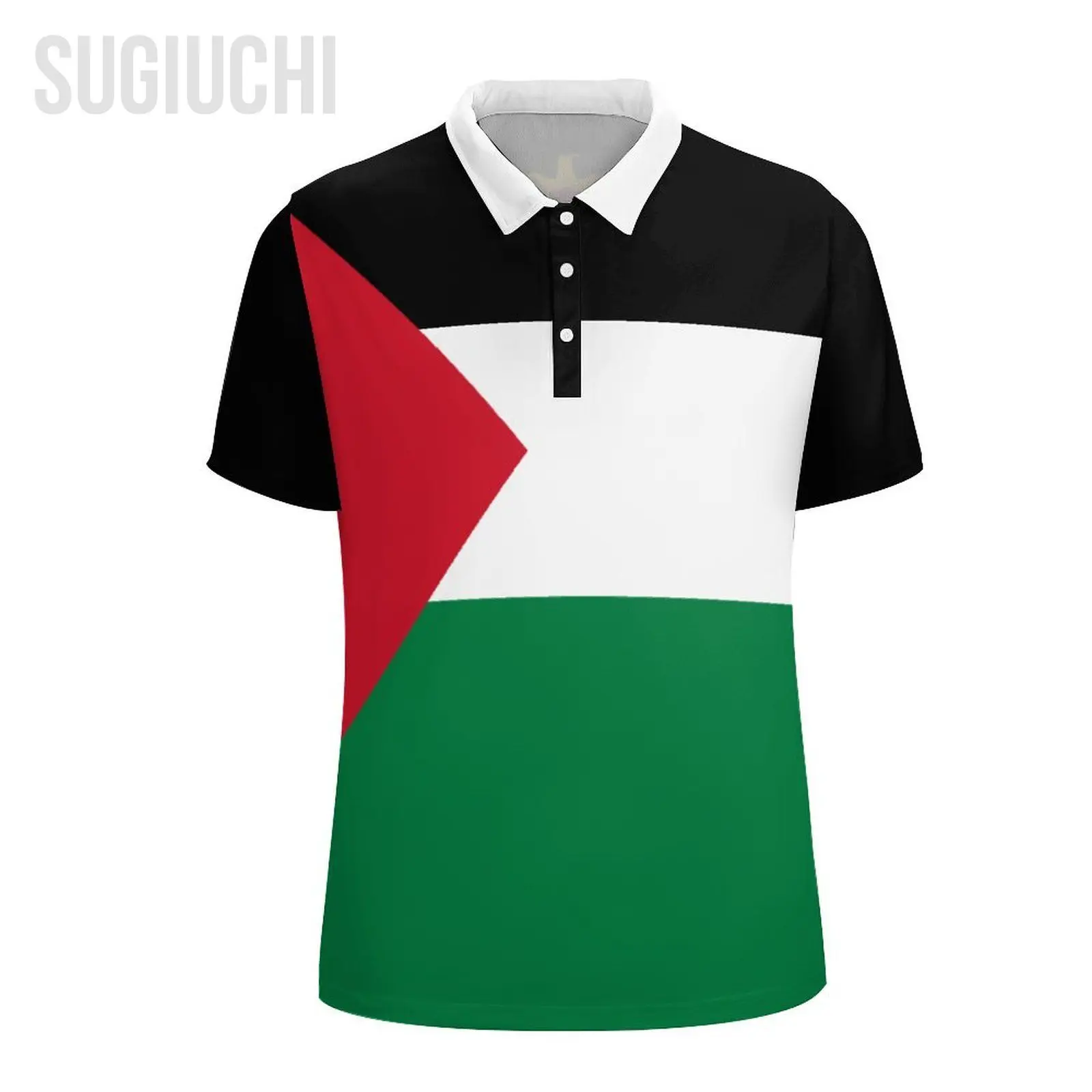 Unisex Polo Shirt Palestine Flag 3D Print Man Polo Fashion Clothing Tracksuits Short Sleeves