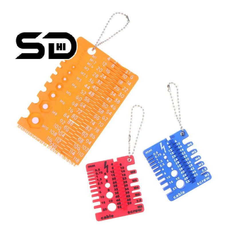 M1-M10 Screw Nut Thread Gauge Bolt Size Measuring Tool Multi Spec Thread Checker For Hardware Machining Engineering Workshop Use