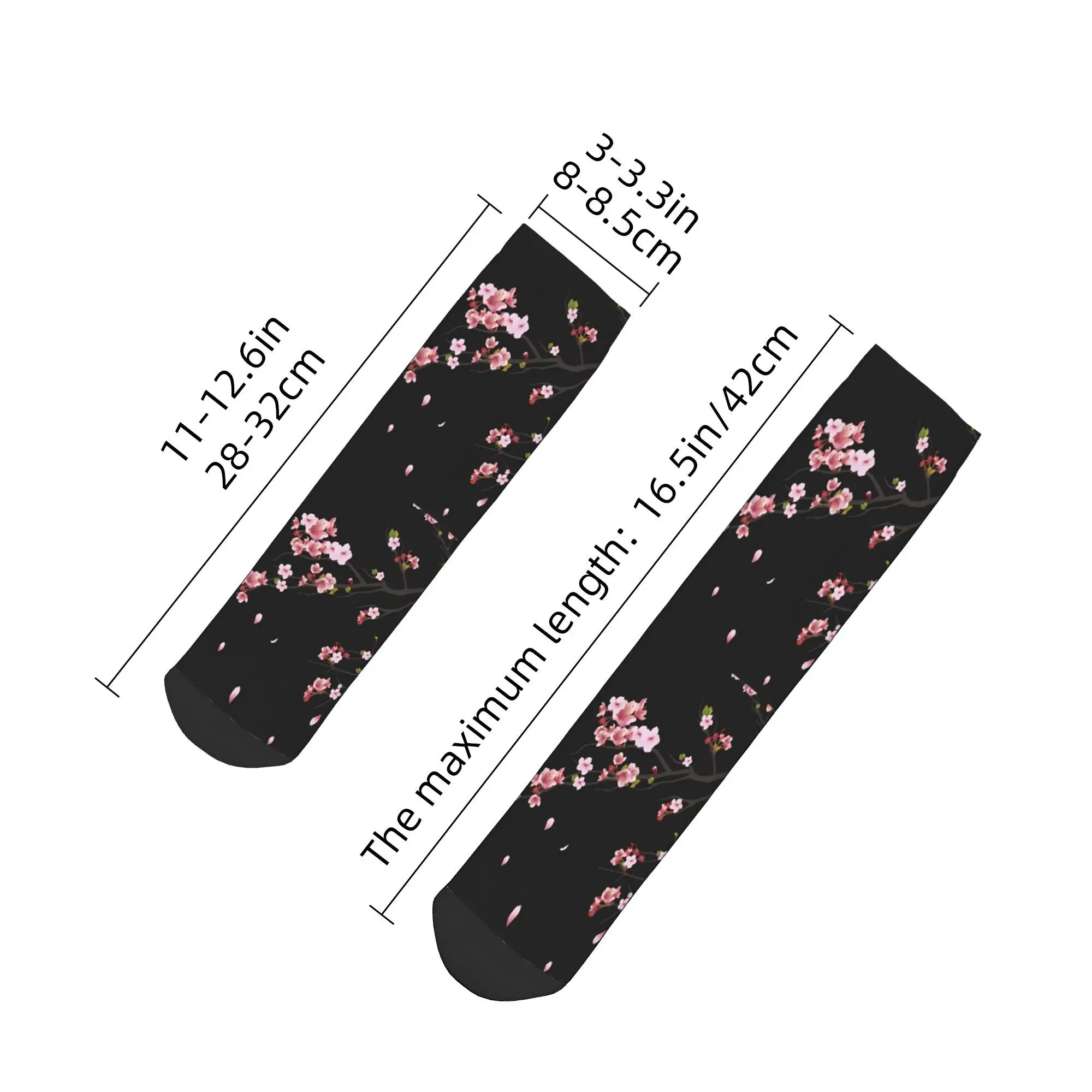 Calzini giapponesi con motivo fiori di ciliegio per tutte le stagioni Calzini Harajuku che assorbono il sudore Calze alla moda per uomini e donne Regali