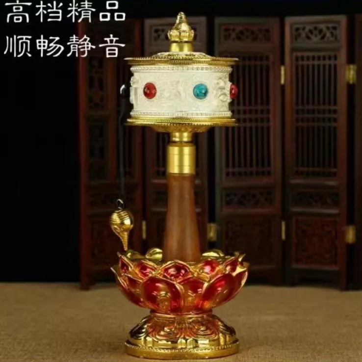 Hot Selling Six Character Hand Cranked Bronze Alloy Tantric Artifact, All Metal Hand Cranked Spell, Silent