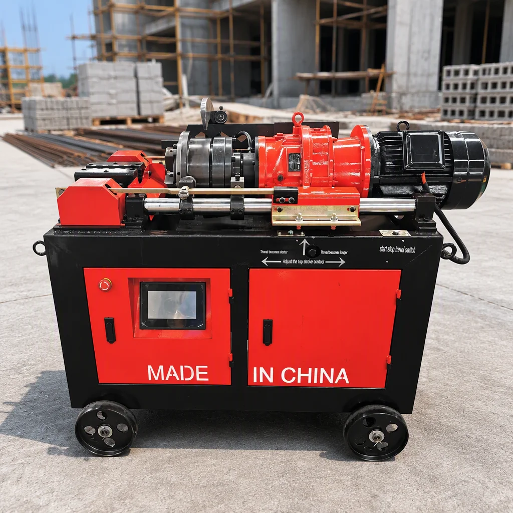4KW Electric Rebar Thread Rolling Machine Heavy Duty Thread Roller Machine For Steel Bar Parallel Thread Processing