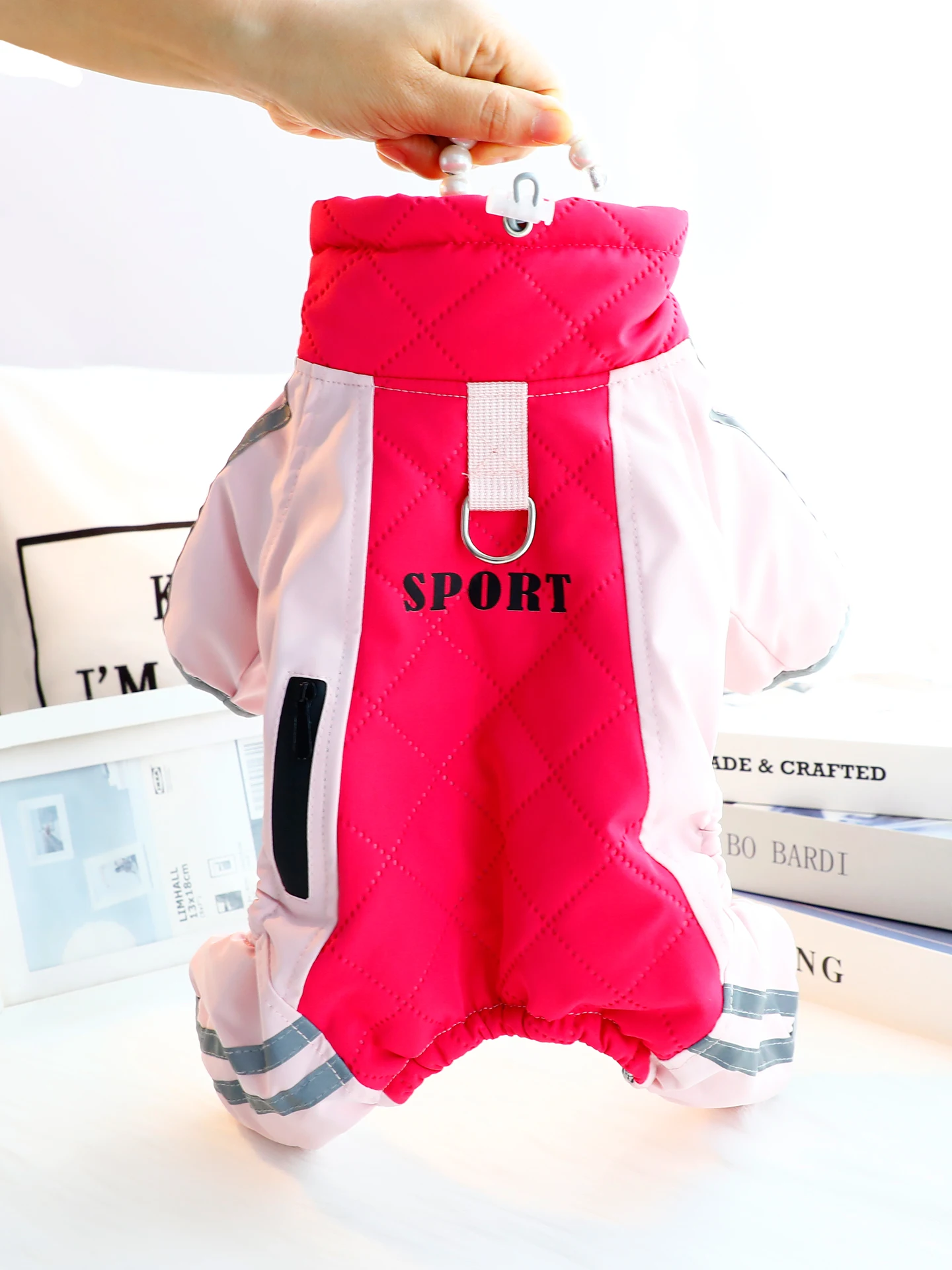 

Хлопковая шуба для собак мелких пород, таких как бишон, осенне-зимняя теплая повседневная одежда, комбинезон-футболка с подкладкой из флиса