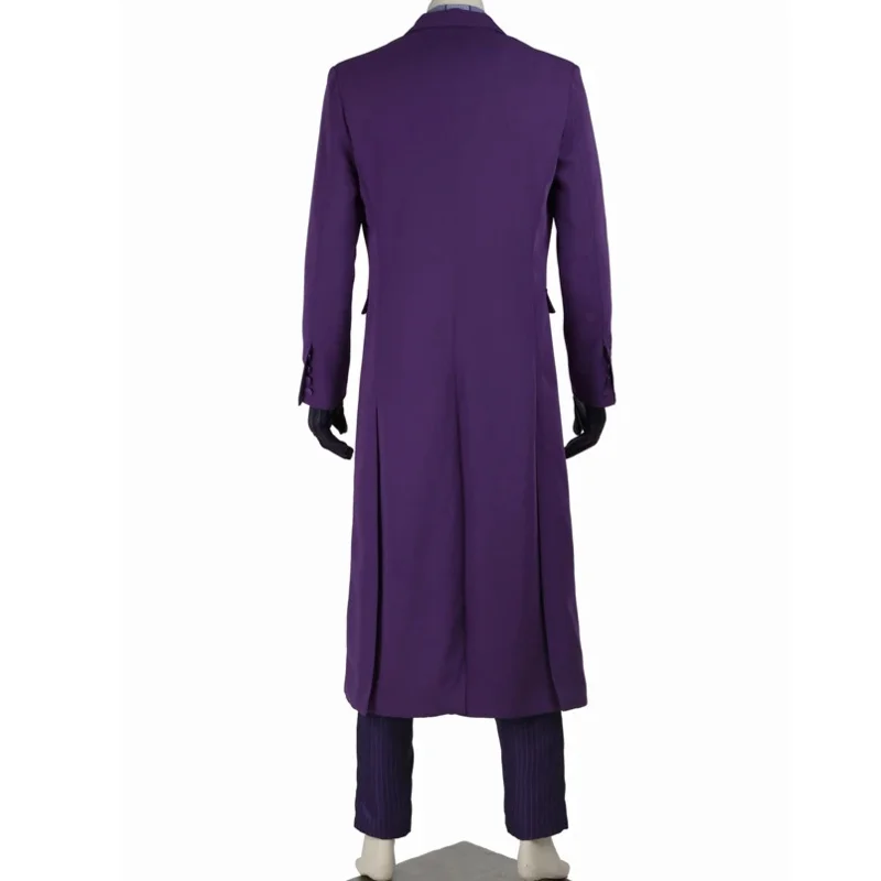 Film Cosplay Dark Knight-kostuum Joker Rollenspelkleding Volledig pak met stropdas voor Fancy Halloween