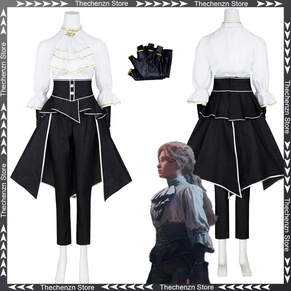 

Fancy Dress Game Clair Obscur Maier Cosplay For Women White Shirts Clothing Woman Costume Halloween Adult Female Party Outfits