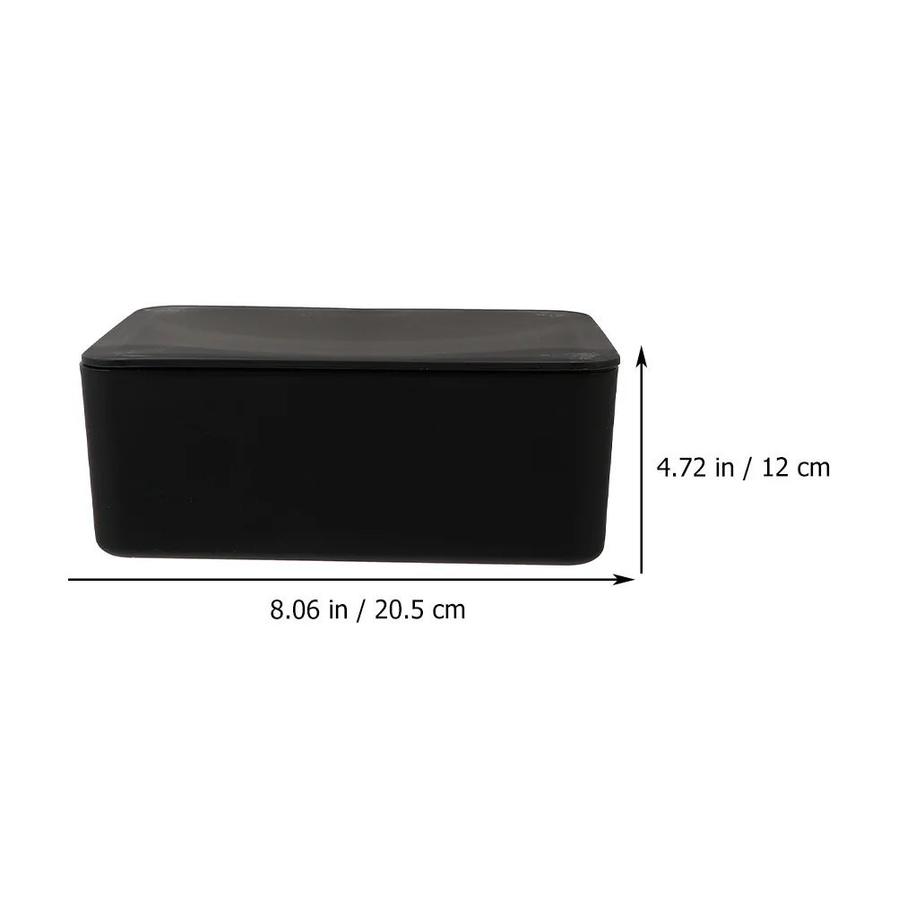 

Plastic Tissue Box with Cover Black Creative Paper Holder Desktop Decorative Storage Container Household Napkin Box