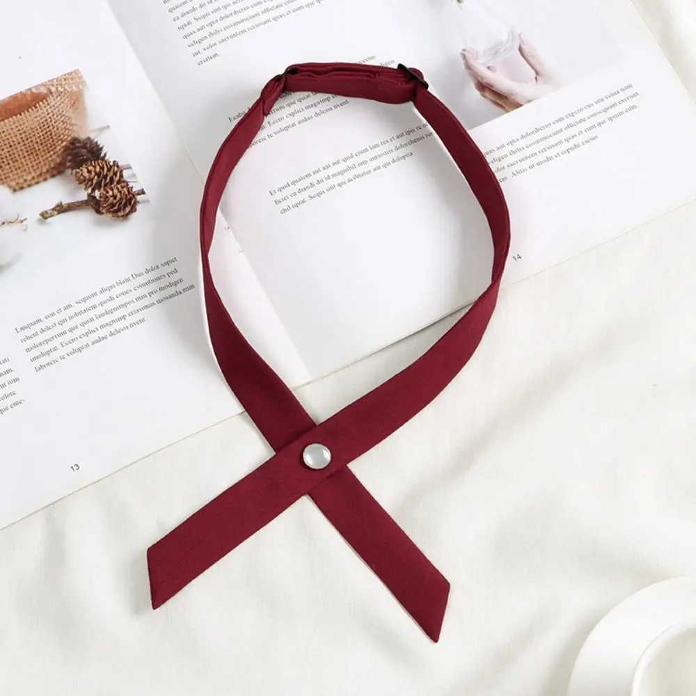 Removable Design Bow Tie Accessories Fine Texture No Tying Knots Neck Collar Decor Solid Color Simple Style JK Uniform Decor