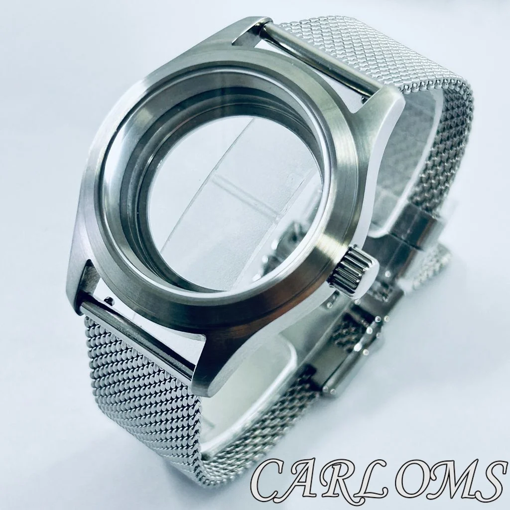 

TOP 36mm 39mm ETA 2824 PT5000 NH34 NH35 NH36 Silver Stainless Steel Waterproof Watch Case Sapphire Glass