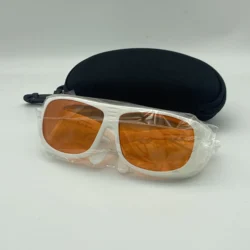 Gafas de seguridad láser azul O.D 5 + para 405nm, 445nm, 450nm, 473nm, 515Nm, láser con funda y paño de tela