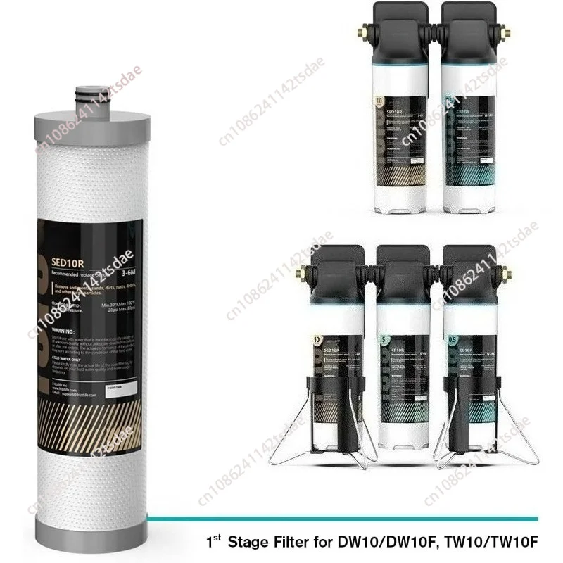 SED10R (1st Stage) Replacement Filter Cartridge for DW10, TW10, DW10F, TW10F Under Sink Water Filters