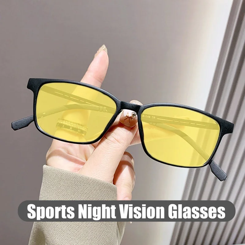 

Unisex Driving Night Vision Glasses Men Women Ultralight UV400 Sports Sunglasses TR90 Frame Blue Light Blocking Glasses Eyewear