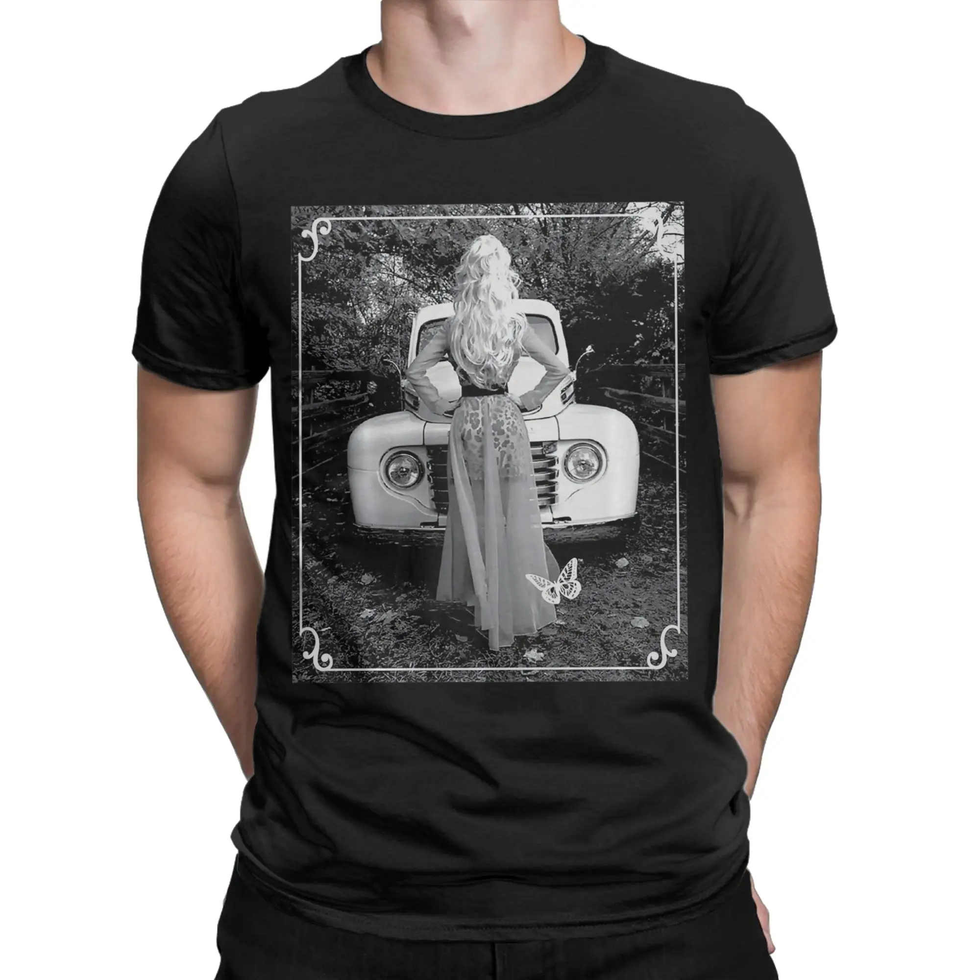 Dolly Parton American Singer T Shirts Men's  Cotton Vintage T-Shirt Crewneck  Tee Shirt Short Sleeve Tops Plus Size