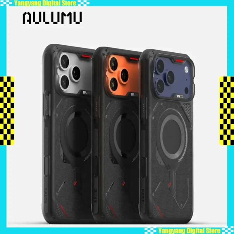 

Чехол для телефона Aulumu A17RG с защитой от падения и подставкой, магнитный чехол для телефона для IPhone 17 Pro/17 Pro Max, подарки