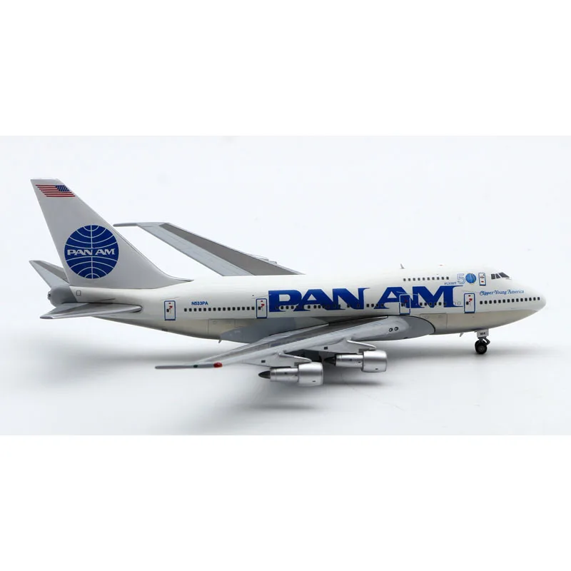 เครื่องบิน EW474S003อัลลอยสำหรับสะสมปีก JC 1:400 PAN AM "clipper Young America 50TH" โบอิ้ง B747SP โมเดลเครื่องบิน N533PA