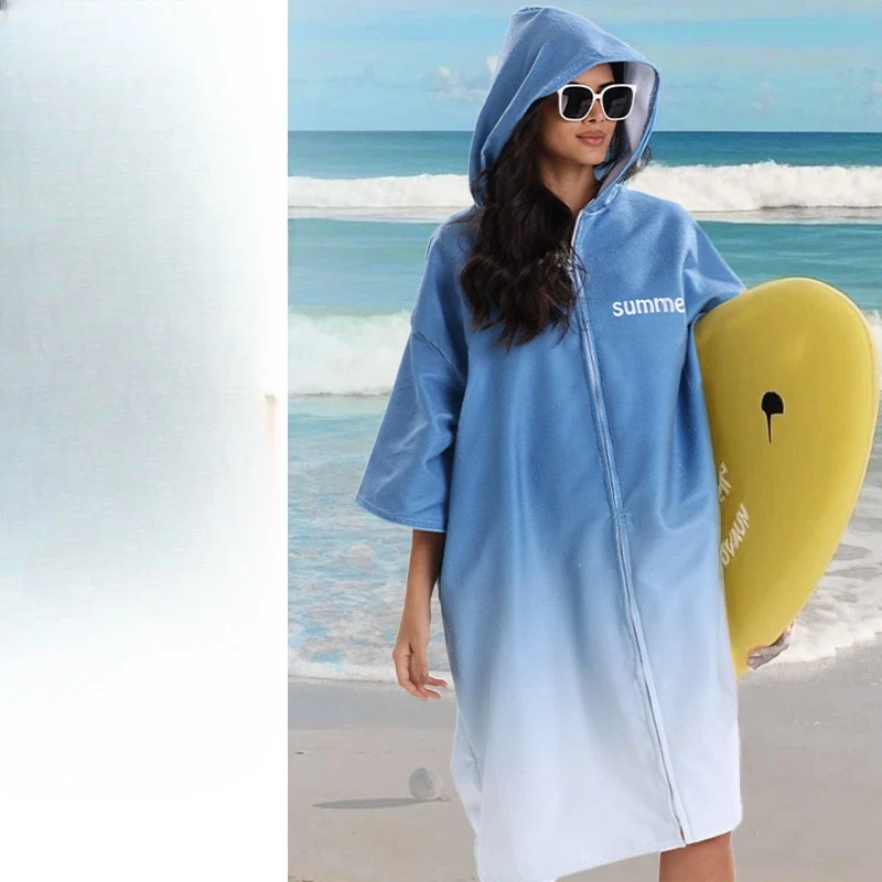 Surfing Diving &Swimming Quick-Drying Cape Robe – Unisex Adult Bathrobe for Travel Changing, Highly Absorbent & Soft Beach Towel
