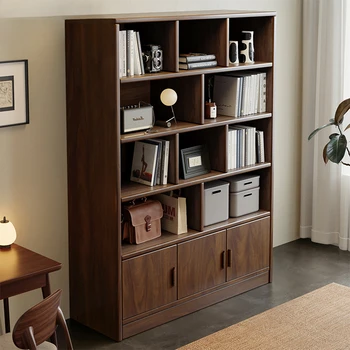 선반 진열대 침실 가구 보관 가정용 책장 책상, 다목적 정리함 캐비닛, 나무 책꽂이