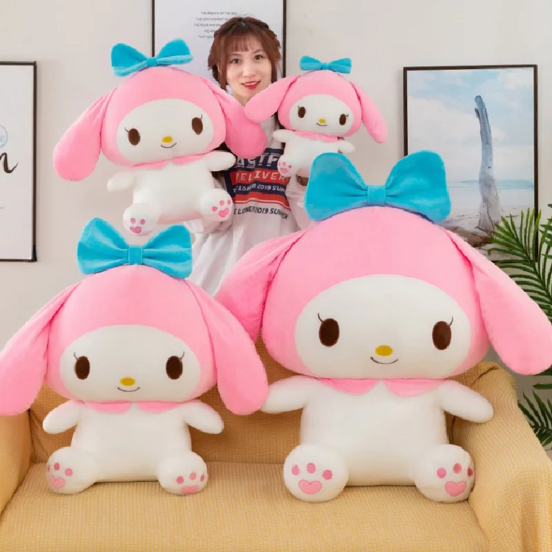 New Sanrio Plushie Toys My Melody Plush Big Stuffed Animal Kawaii Room Decor Cute Anime Plush Soft Toys Peluches Kawaii Gift