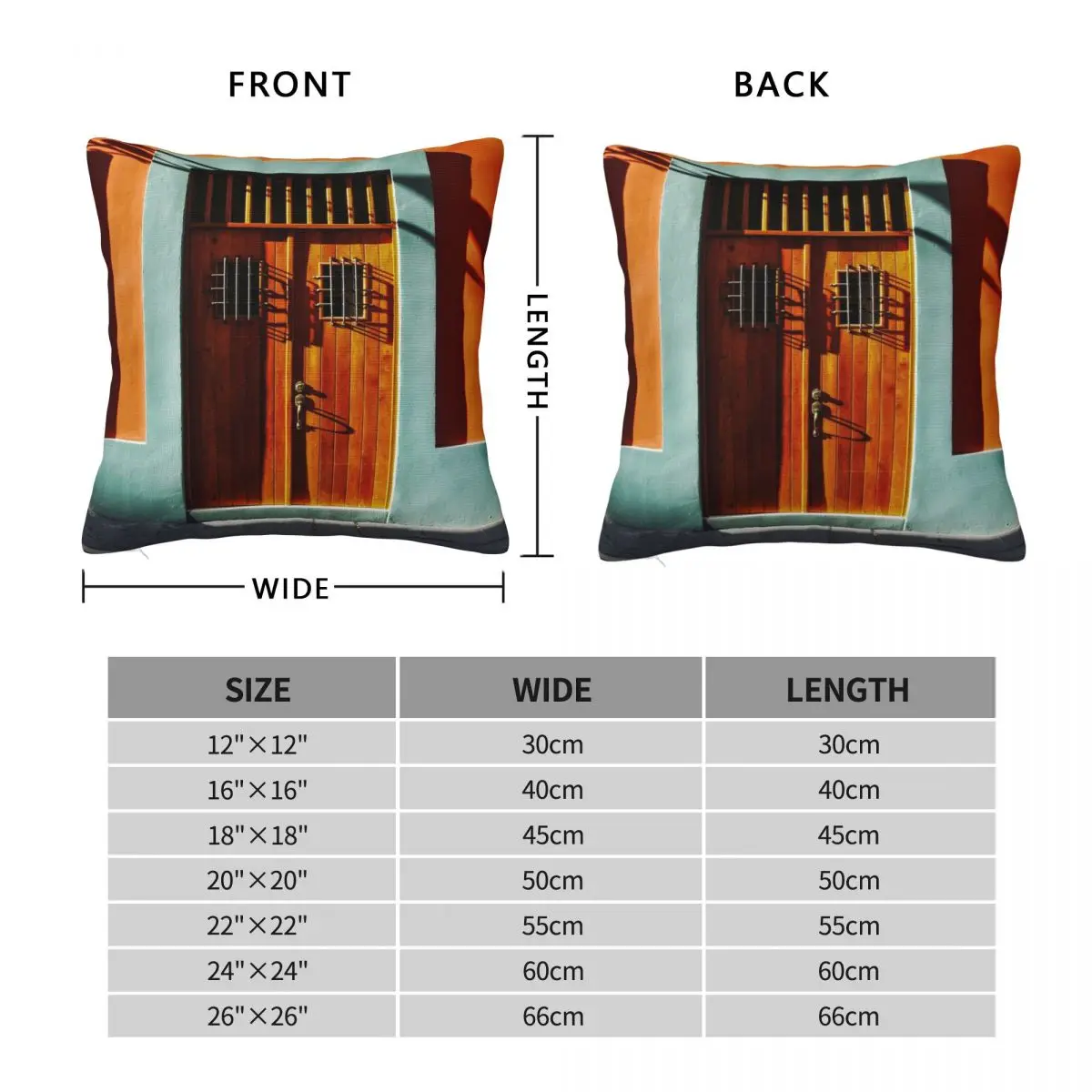 Puerto Rican Wooden Door In Shadows Pillowcase Polyester Linen Velvet Creative Zip Decor Sofa Seater Cushion Cover