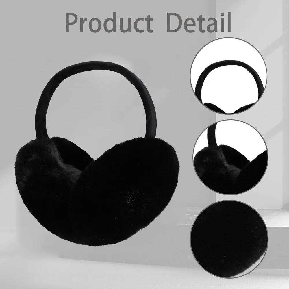 أغطية أذن للرجال والنساء في الشتاء، أغطية للأذنين من الفرو الصناعي، تدفئة الأذن الرقيقة، أغطية للأذنين قابلة للطي لتدفئة الأذن