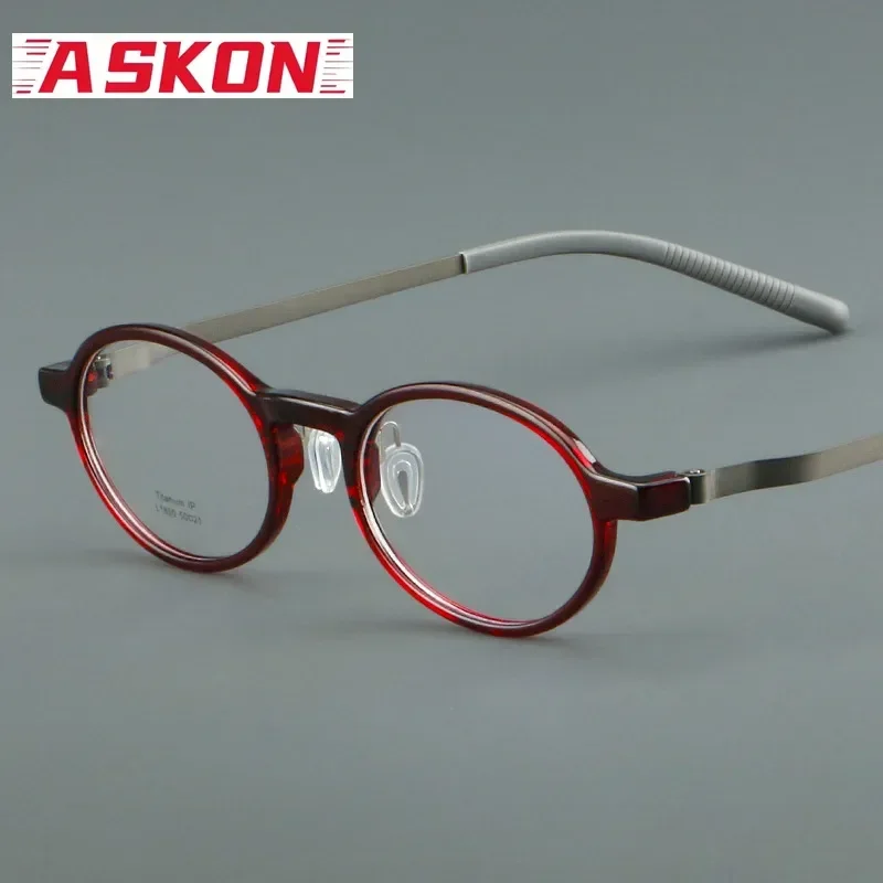 Lightweight TR Retro Oval Glasses Frames Eyewear Men Tortoise Myopia Reading Eyeglasses Frame Man Women Hyperopia Simple 141mm