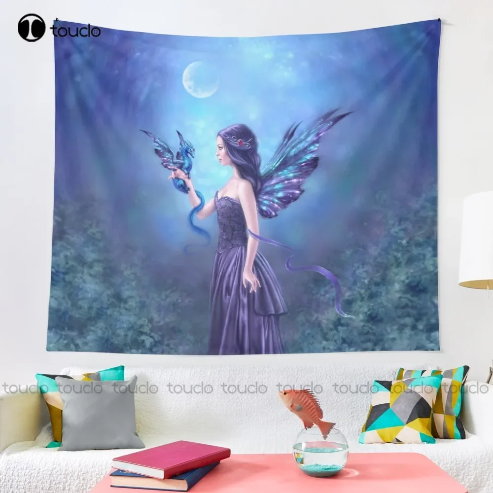 Iridescent Fairy & Dragon Tapestry Art Tapestry Tapestry Wall Hanging For Living Room Bedroom Dorm Room Home Decor Wall Covering