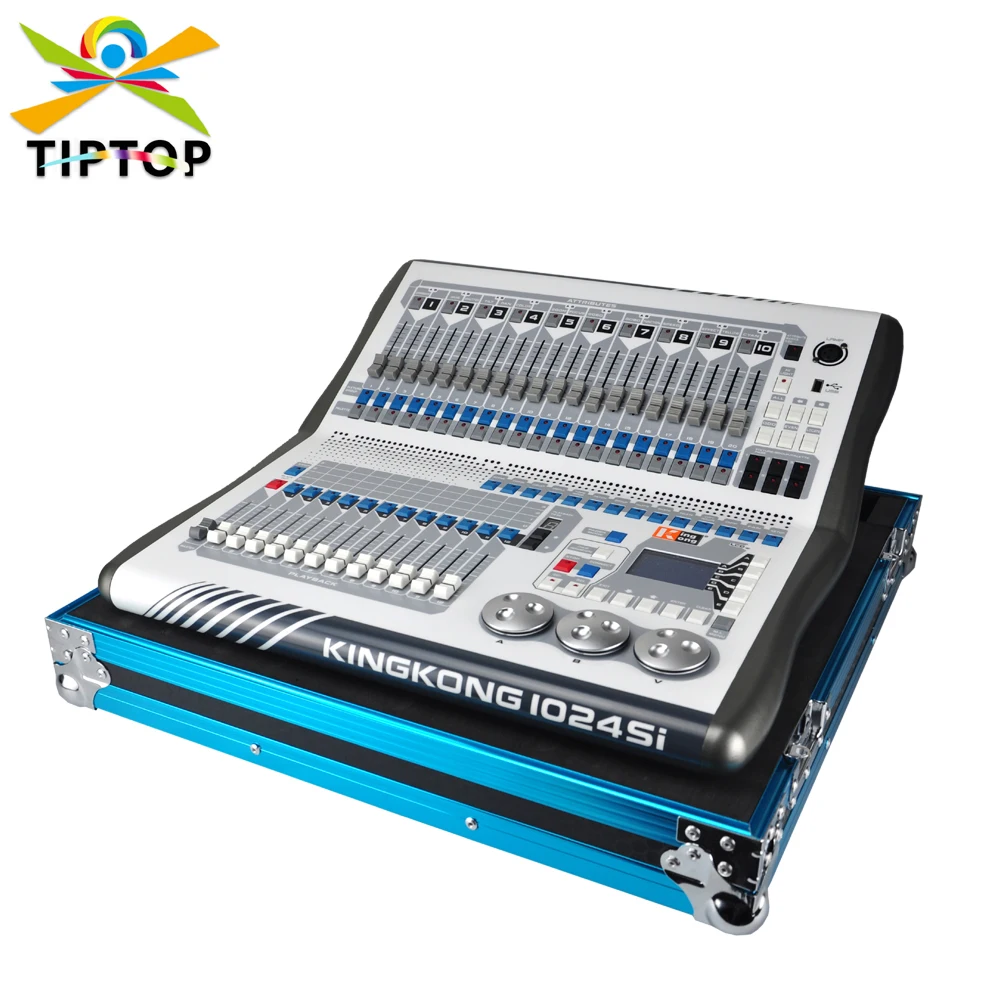 Gigertop 스마트 조명 컨트롤러, 킹콩 1024 SI 플라이트 케이스 팩, 조명 콘솔 CD, USB 프로그램, LED 램프, 킹콩 DMX 박스 