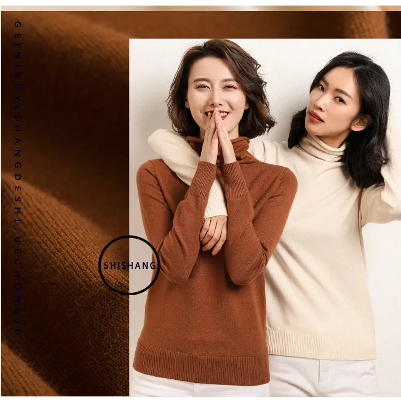 MRMT 2024 Brand New Knit Women\'s Sweater High-necked Women Sweaters Solid-colored Pullover for Female Woman Sweater Pullovers
