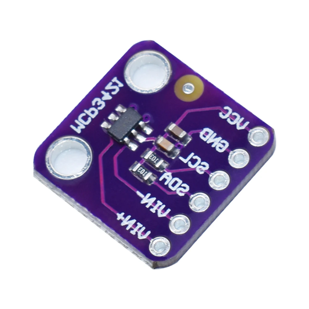 WAVGAT MCP3421 ADC Evaluation Module Board, I2C interface, SOT23-66 differential adder type, suitable for PICkit serial analysis