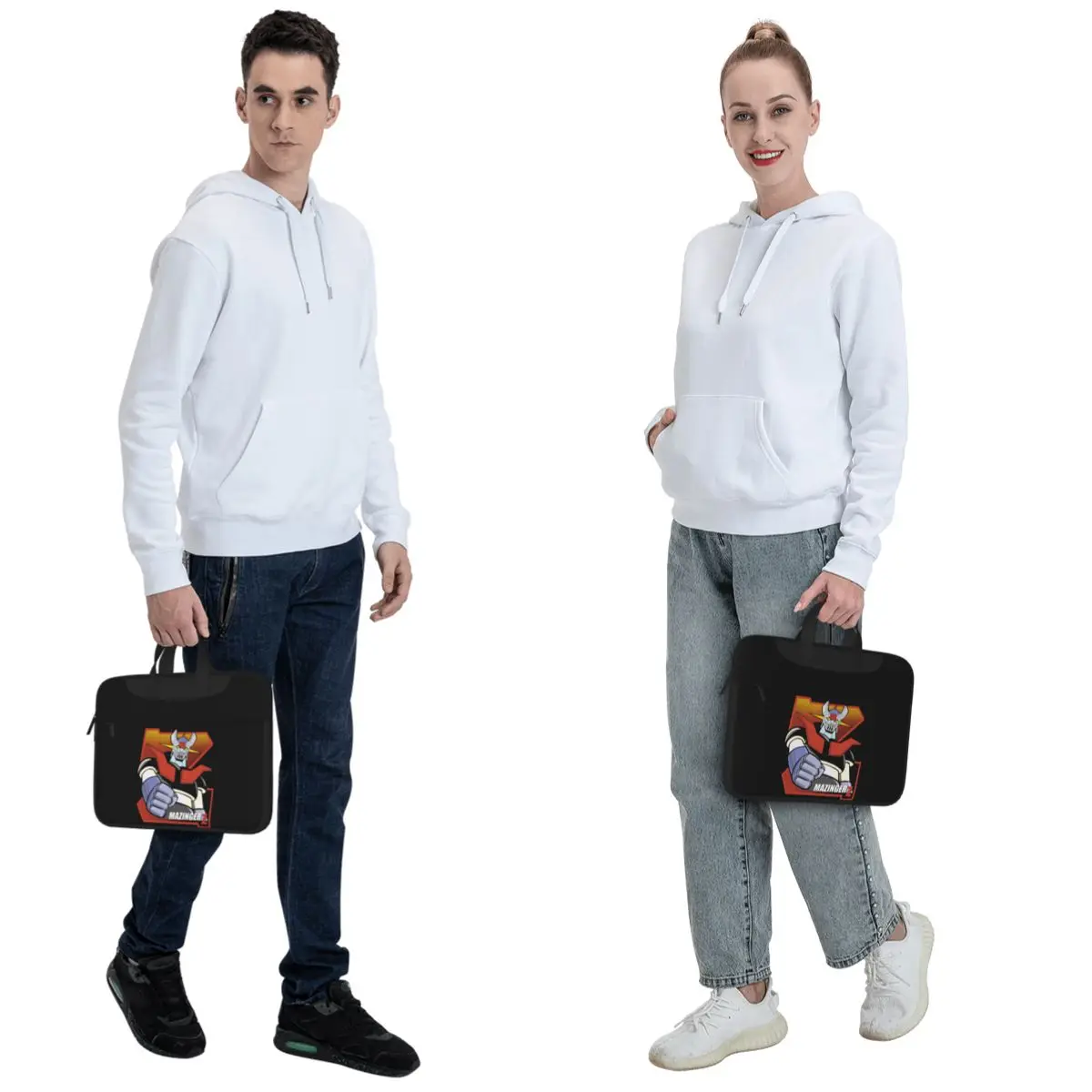 Mazinger Z Goldorak Actarus Grendizer masque bandoulière pochette d'ordinateur étui sac d'ordinateur 13 14 15.6 pouces pochette pour ordinateur portable pour Macbook Pro