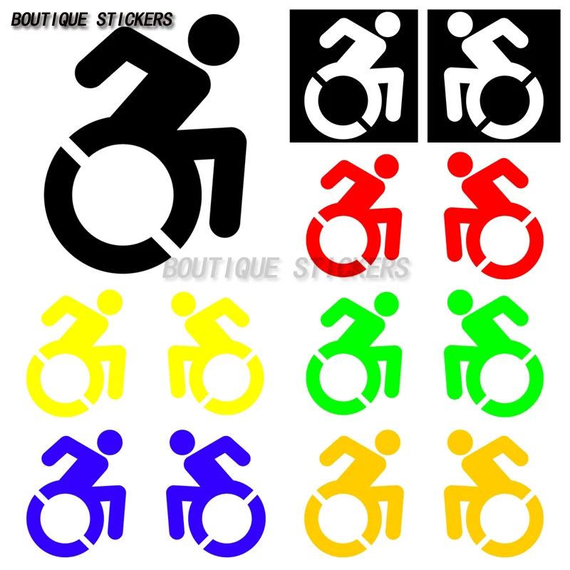 

New disability sticker vinyl decal die-cutting - Wheelchair disability window lift car wall, window