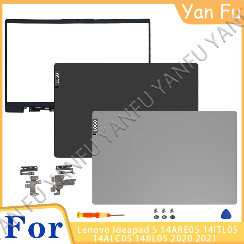 

New Cover For Lenovo Ideapad 5 14ARE05 14ITL05 14ALC05 14IIL05 2020/2021 Laptop LCD Back Cover Top Rear Lid Front Bezel Hinges