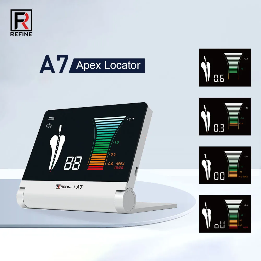 Refine A7 Dental Apex Locator Endodontics Root Canal Measurement Wireless Root Canal Located Instruments Dentistry Tool