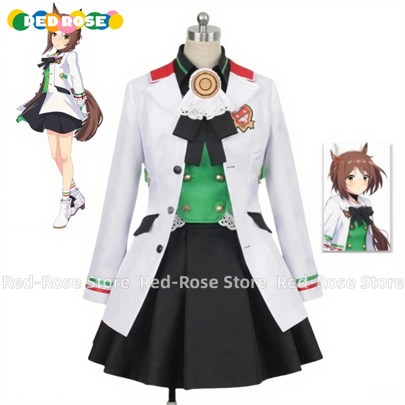 

《Custom Made》Anime Uma Musume: Pretty Derby Fine Motion Cosplay Costume Party Dress Halloween Any Size