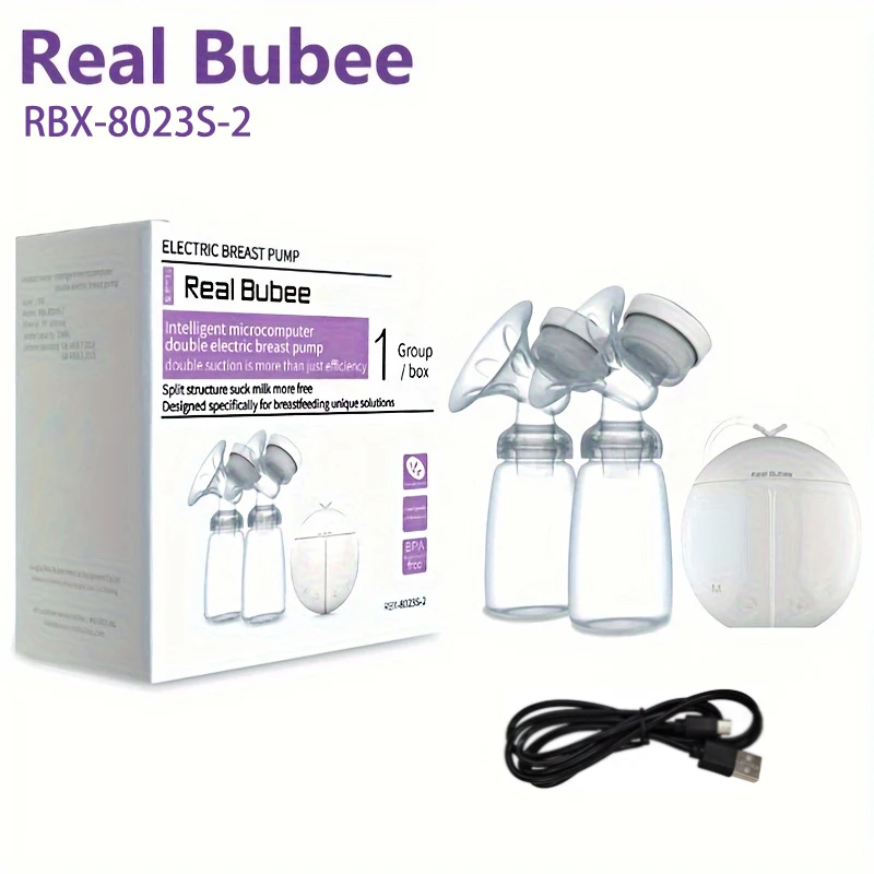 

Real Bubee RBX-8023S-2 Large Suction Beetle Bilateral Electric Breast Pump Milk Pump Milker