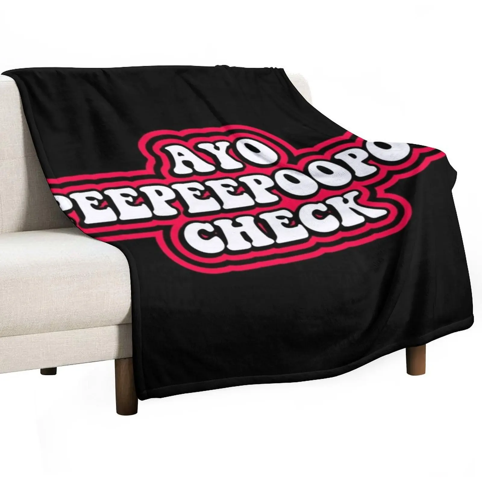 

AYO PEEPEEPOOPOO CHECK Throw Blanket Polar Bed Fashionable Stuffeds Blankets