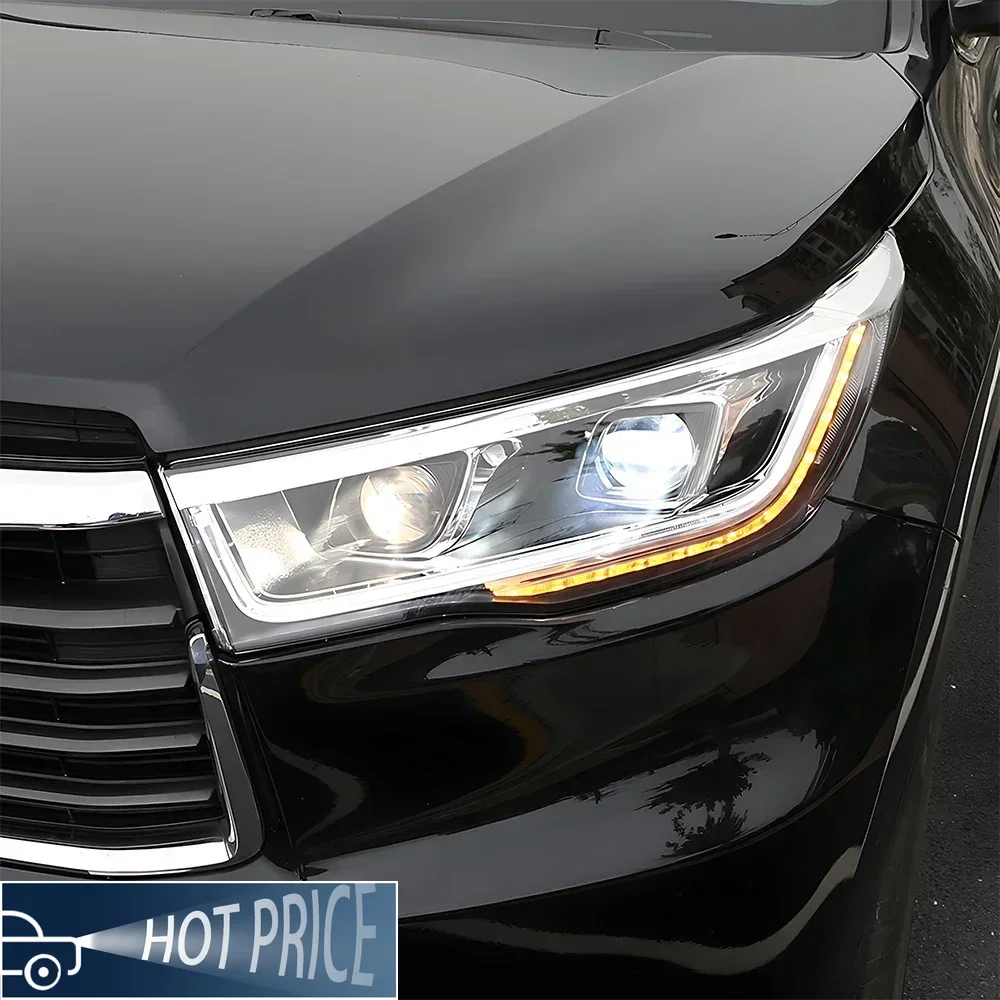 

Car Front Lamps Assembly For Toyota Highlander 2015-2017 Upgrade Blink Dynamic Two Projector Lens Headlight Tool Accessories