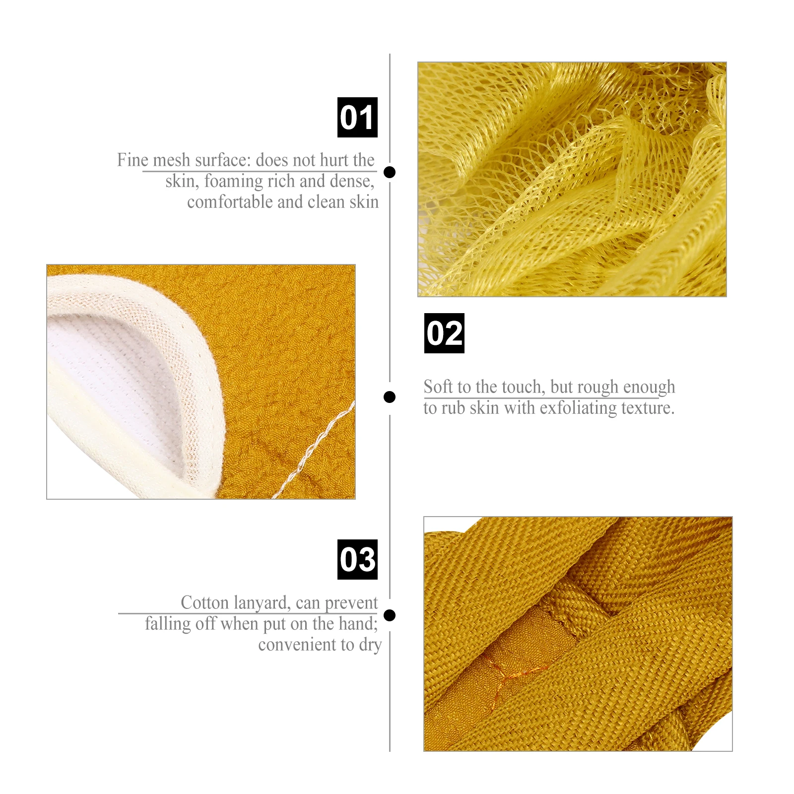

6 Pcs Scrub Shower Mesh Balls Bath Glove Scrubber Back -absorbing Active Cotton