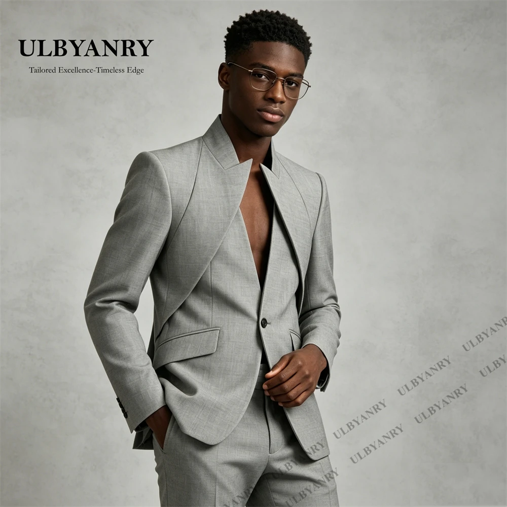 Costume homme ULBYANRY, design unique, ensemble 2 pièces, sur mesure, occasions formelles, veste et 