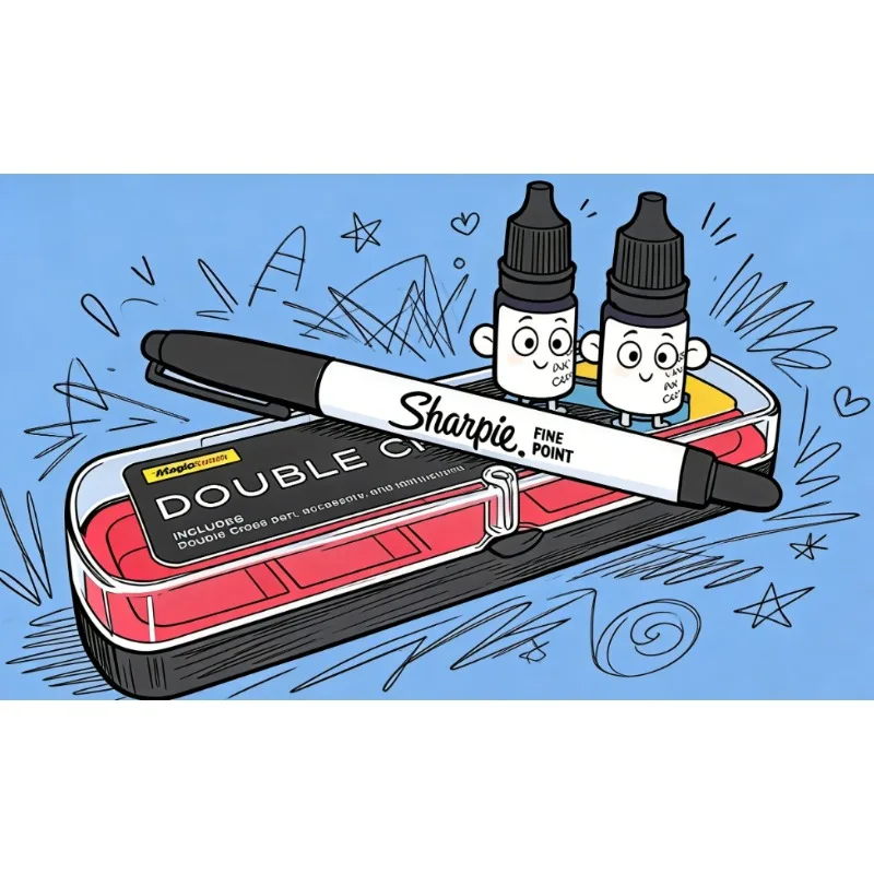 double-cross30-version-magic-trick-upgraded-ink-transfer-x-marker-close-up-street-prediction-gimmick-magician-prop-mentalism