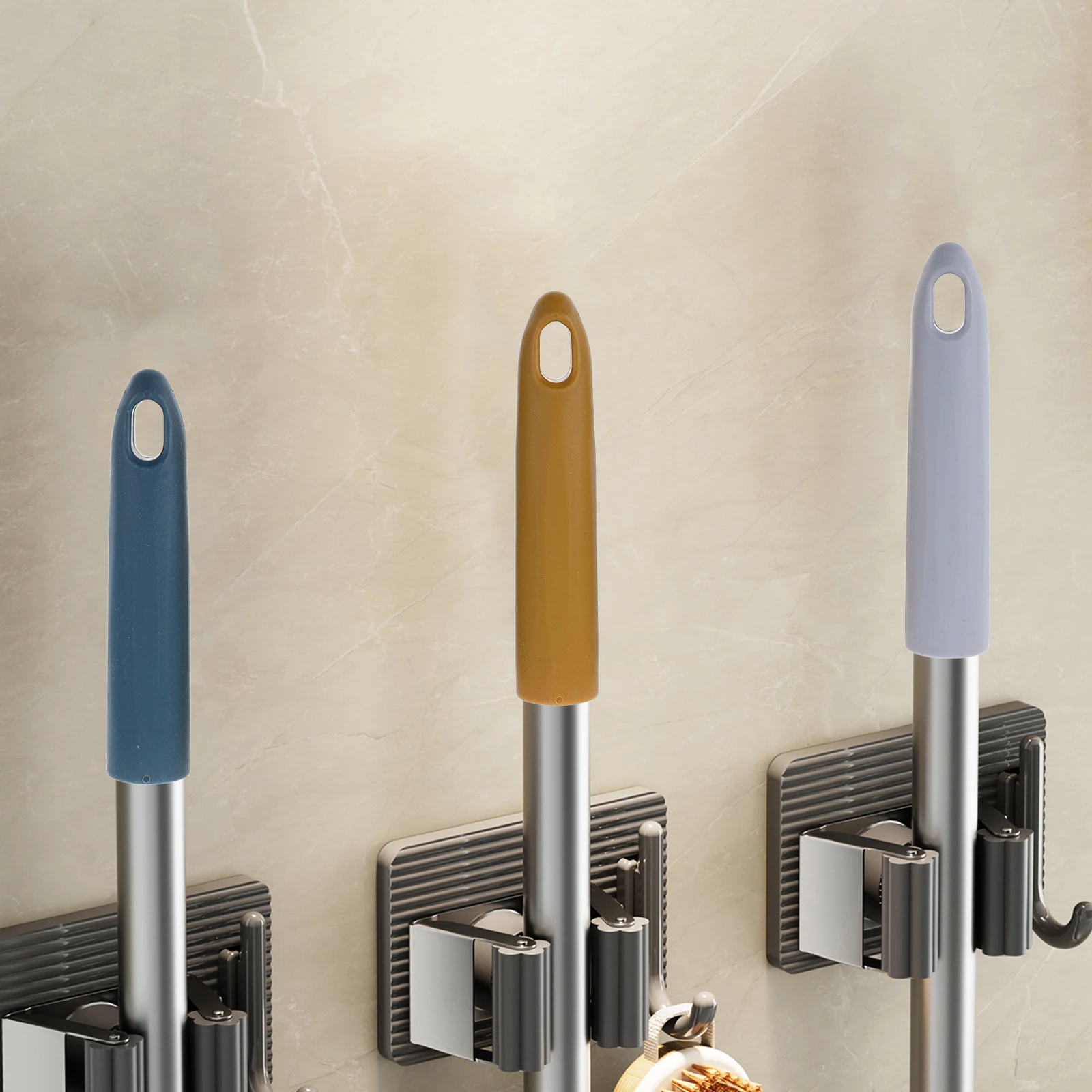 

6pcs Broom Mop Handle Grip Sleeve Stylish Ergonomic Antislip Texture Easy Installation Cleaning Tools Plastic Pole