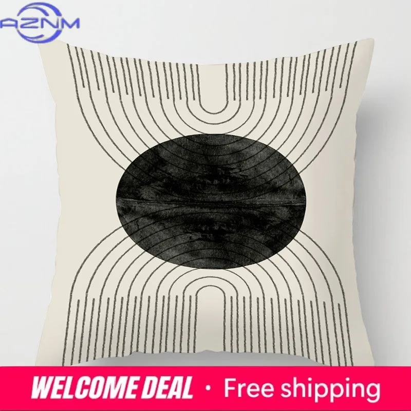 Luxury Abstract Geometric Throw Pillow Cover 18x18 20x20 Inch Home Decor Sofa Cushion Cover with Hidden Zipper