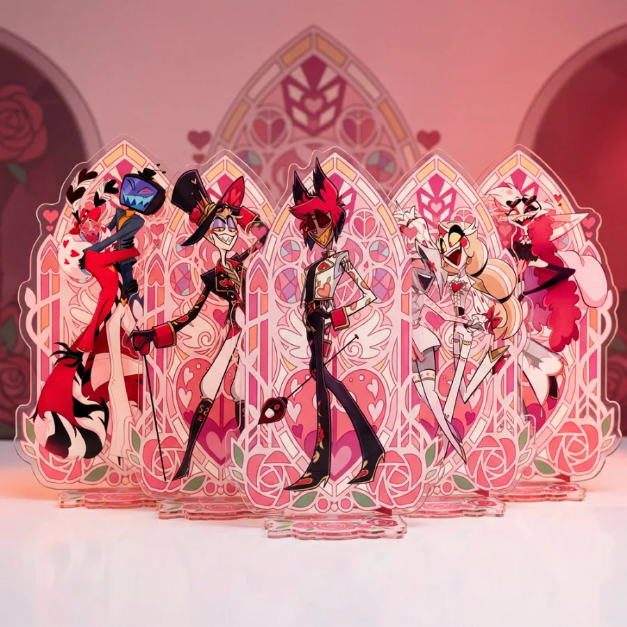 Hazbin Hotel Acrylic Figure Display Cartoon Stand Model Plate Series Ornaments Wholesale Accessories Friends Girl Gift Keychain