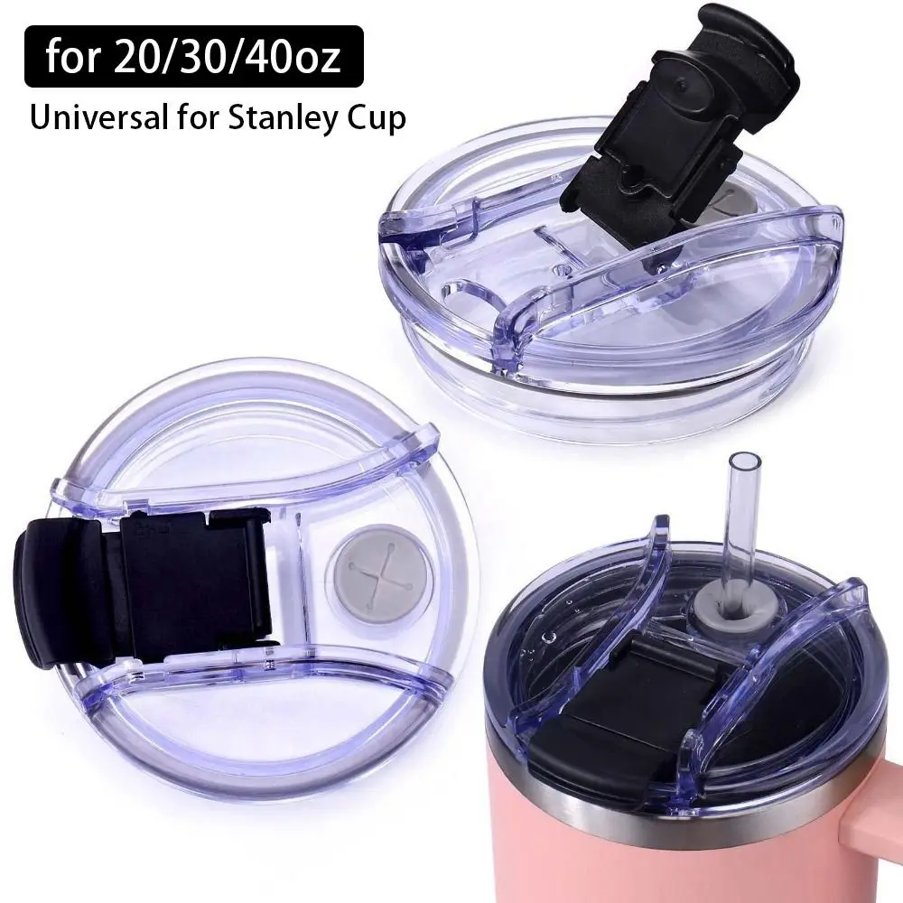 1Pcs Durable for Cup with Handle Bottle Cover 20/30/40oz Themos Tumbler Cup Cap Splash Spill Proof Multicolor Plastic Lids