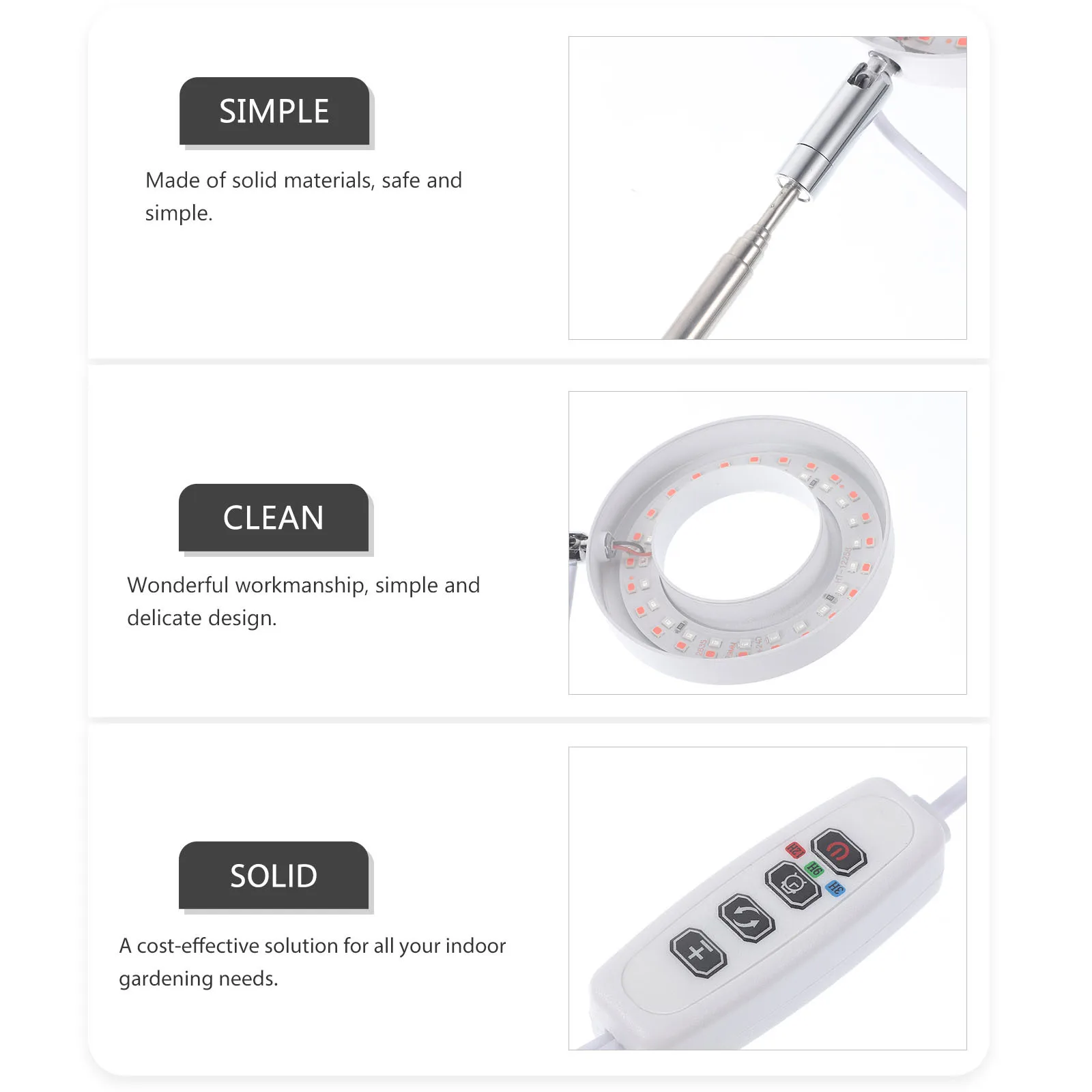 

1Set LED Plant Grow Light Adjustable Full Automatic Timing for Indoor Growth Greenhouse Plants Grow Lamp