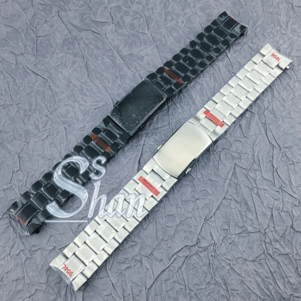 

20mm solid stainless steel bracelet strap folding clasp suitable for 40mm watch case replacement parts