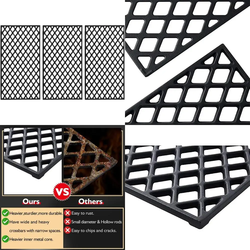 

Набор чугунных решеток для гриля (3 шт.) для замены на грилях для барбекю