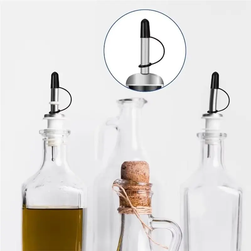 SHGO-Bottle Dust Caps, Hooded Pourers Caps, Liquor Pour Caps With Loop Spouts, Covering For Bottle Pourers